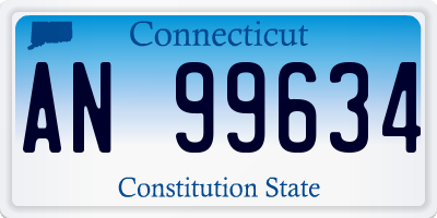 CT license plate AN99634