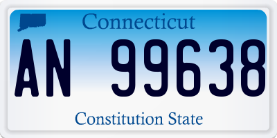 CT license plate AN99638