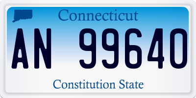CT license plate AN99640