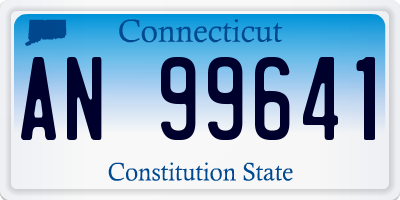 CT license plate AN99641