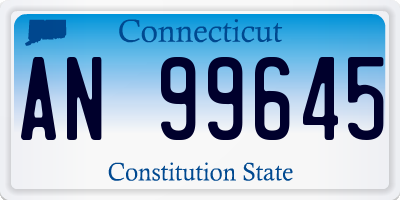 CT license plate AN99645