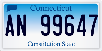 CT license plate AN99647