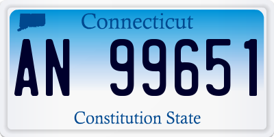 CT license plate AN99651