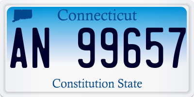 CT license plate AN99657