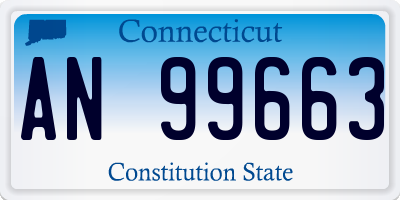 CT license plate AN99663