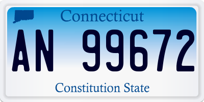 CT license plate AN99672