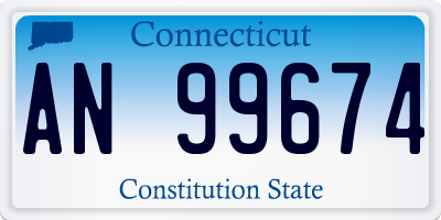 CT license plate AN99674
