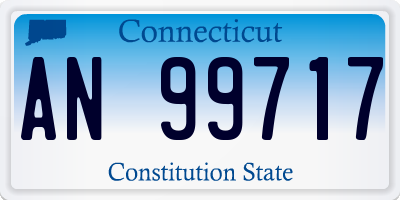 CT license plate AN99717
