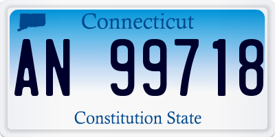 CT license plate AN99718