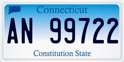 CT license plate AN99722