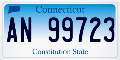 CT license plate AN99723