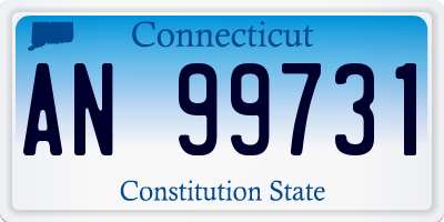 CT license plate AN99731