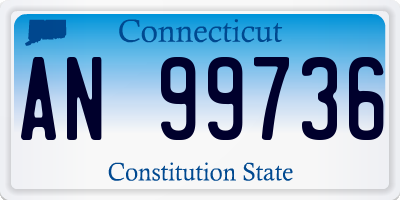 CT license plate AN99736