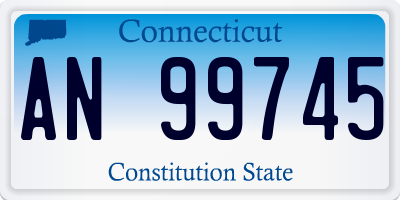 CT license plate AN99745