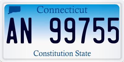 CT license plate AN99755