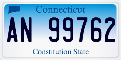 CT license plate AN99762