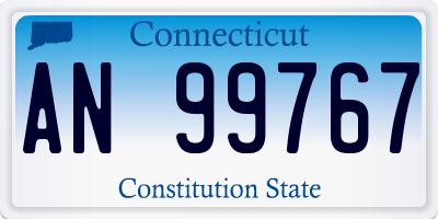 CT license plate AN99767