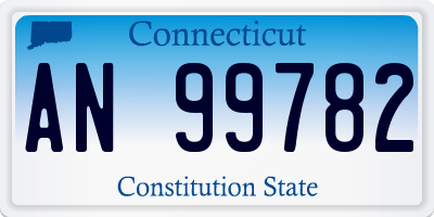 CT license plate AN99782