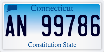 CT license plate AN99786