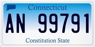 CT license plate AN99791