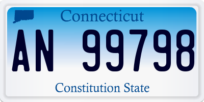 CT license plate AN99798