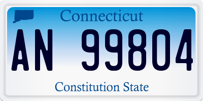 CT license plate AN99804