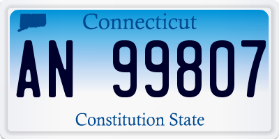 CT license plate AN99807
