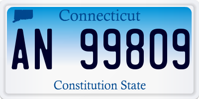 CT license plate AN99809