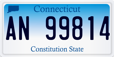 CT license plate AN99814