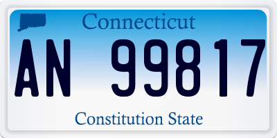CT license plate AN99817