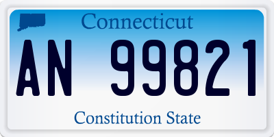 CT license plate AN99821