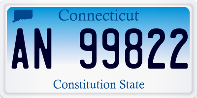 CT license plate AN99822