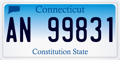 CT license plate AN99831