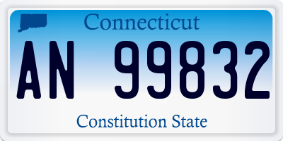 CT license plate AN99832