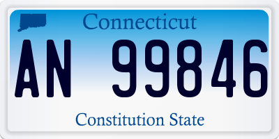 CT license plate AN99846