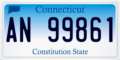 CT license plate AN99861