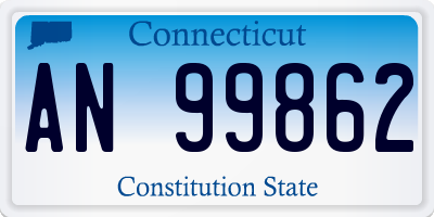 CT license plate AN99862