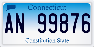 CT license plate AN99876