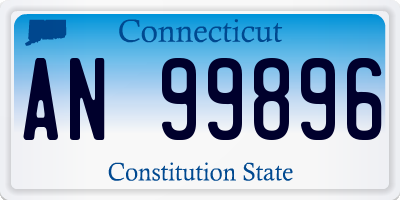 CT license plate AN99896