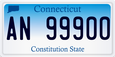 CT license plate AN99900