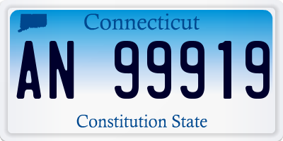 CT license plate AN99919