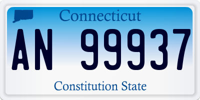 CT license plate AN99937
