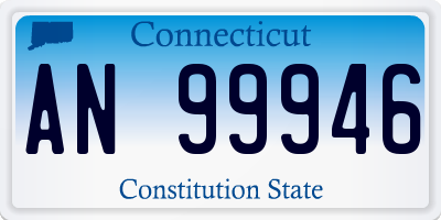 CT license plate AN99946