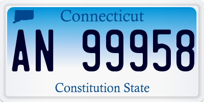 CT license plate AN99958