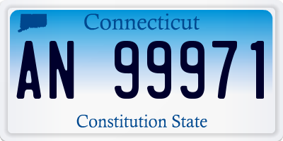 CT license plate AN99971