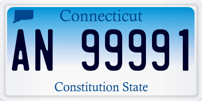 CT license plate AN99991