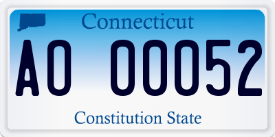 CT license plate AO00052