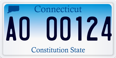 CT license plate AO00124