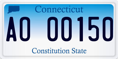 CT license plate AO00150