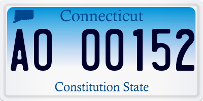 CT license plate AO00152